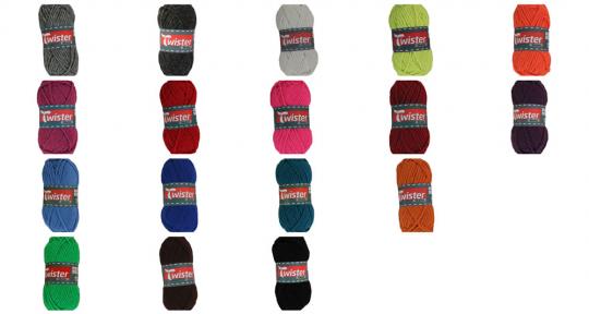 Twister Mützenwolle 50 g - Uni