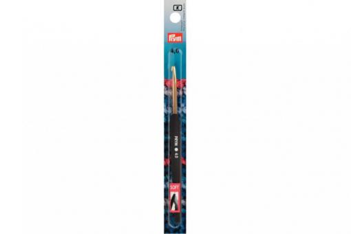 Woll-Häkelnadeln Prym 14 cm - 4,0 mm Silber - Soft-Griff ALU