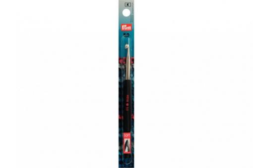 Woll-Häkelnadeln Prym 14 cm - 5,0 mm Silber - Soft-Griff ALU