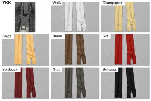 YKK-Kunststoff-Reißverschluss - nicht teilbar - 40 cm