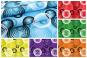 Farbtafel für den Dekostoff Retro Blasen in knalligen Farben