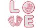 Applikation - Baby Love rosa 