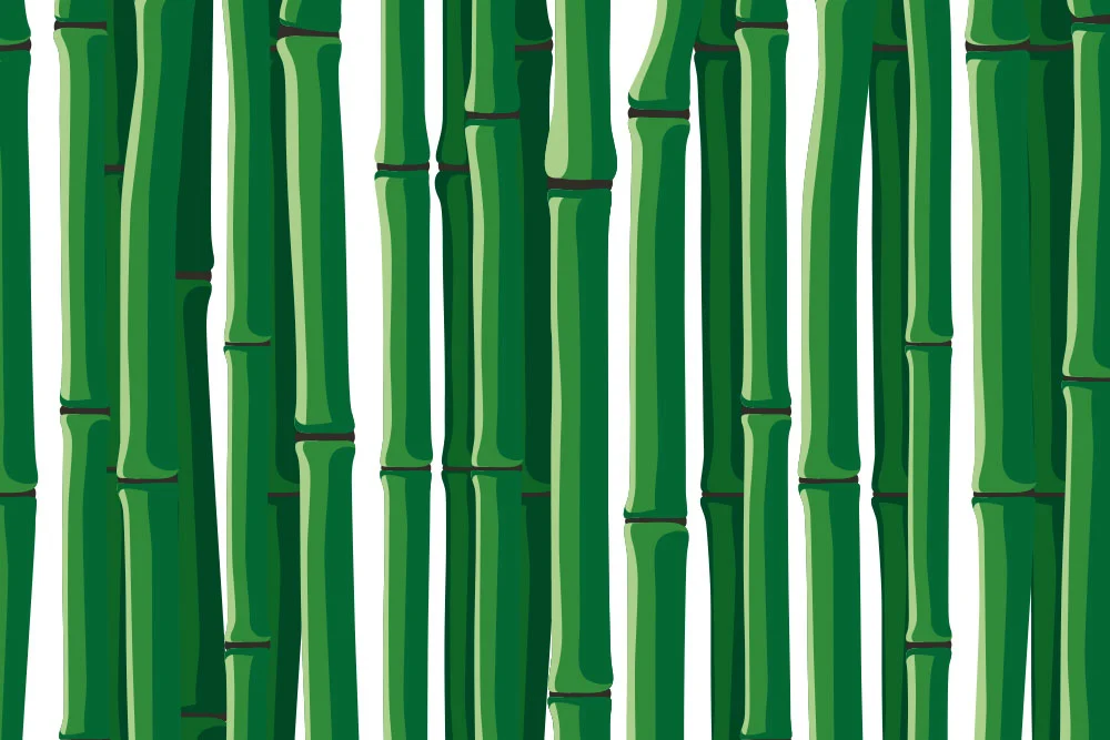Fertig-Gardine linke Seite - Blackout perm. schwer entflammbar - a: 100 x b: 70 cm - Bambus