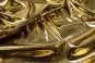 Folienstoff Stretch - Gold - 1,0 Meter Gold