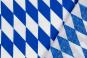 Baumwollstoff - Bayerische Raute groß - Weiß/Blau