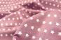 Bettwäsche-Stoff - Sterne - 295 cm - Dusty Pink