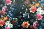 Samt-Dekostoff - Digitaldruck - Blumenmeer