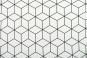 Dekostoff - Cubic Structure - Weiß/Schwarz