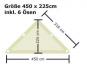 Fix Fertig Segeltuch Dreieck - rechtwinklig 450 x 225 cm - 6 Ösen - Sand