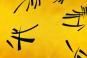 Satin Chinesische Schriftzeichen - Gelb - 7,0 Meter Gelb