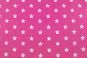 Patchwork-Stoff Léger - Big Stars - Pink/Weiß