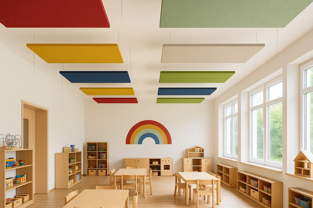 Akustikpaneele für Schulen und Kitas