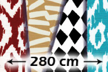 Ornamente - 280 cm Dekostoffe