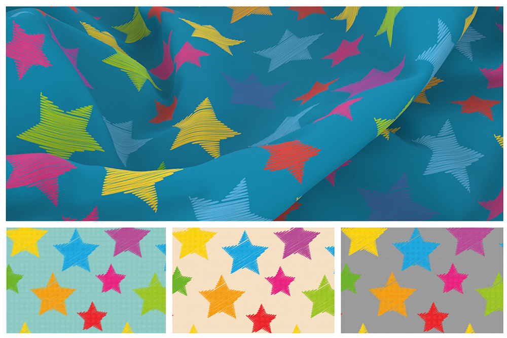 Baumwoll-Mundschutzstoff - Sternenzauber 