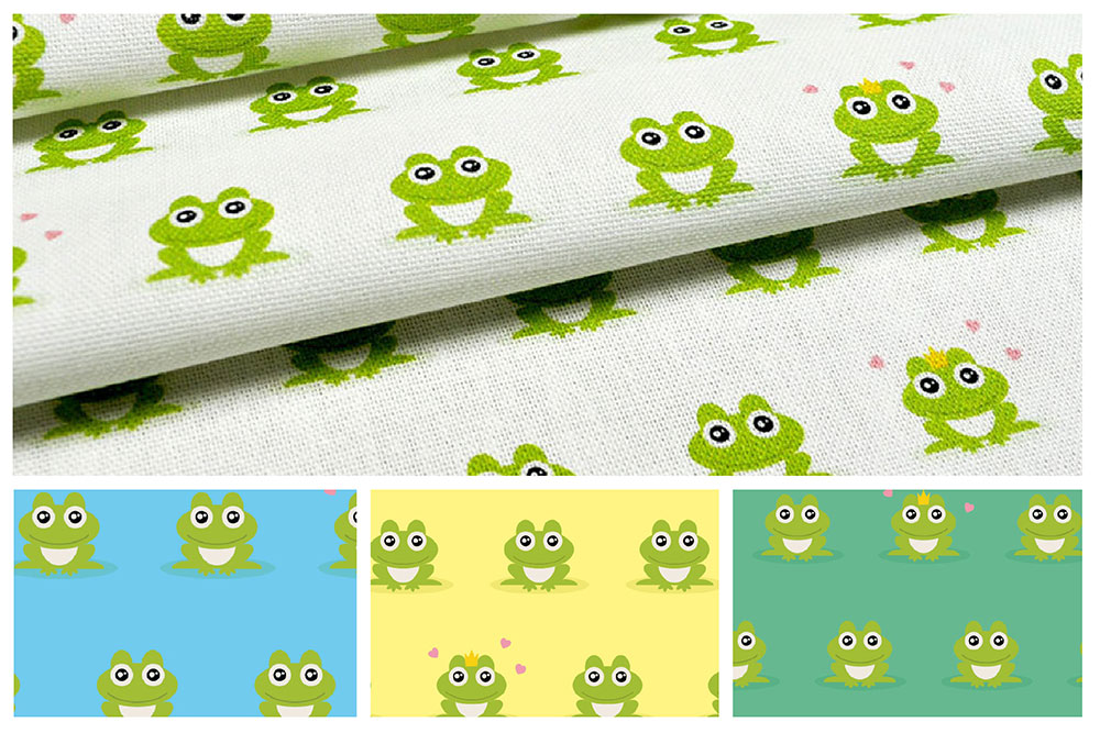 Baumwollstoff - Froschkönig 