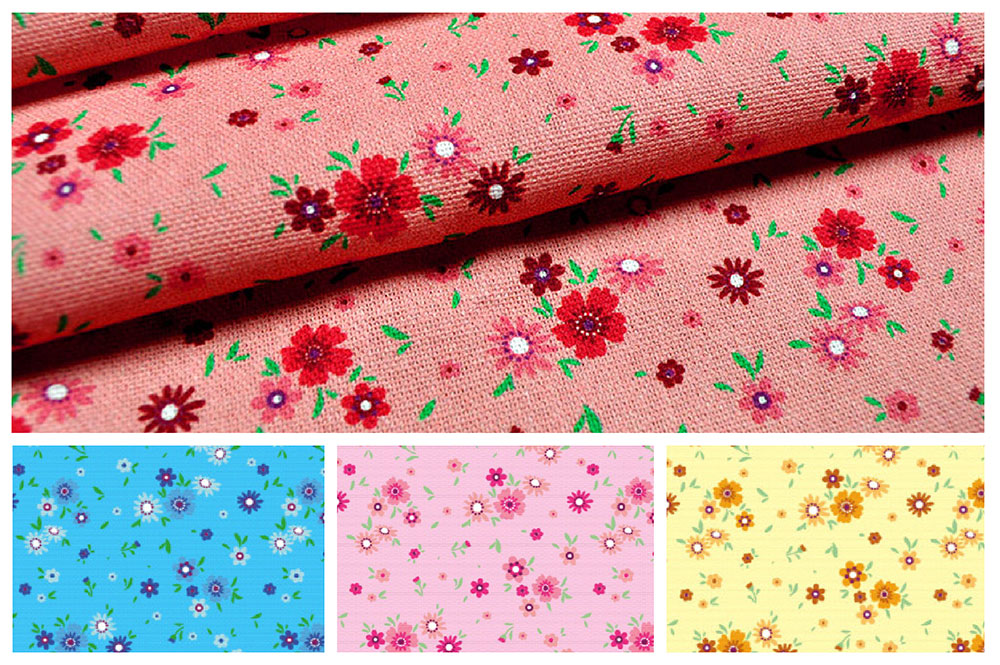 Baumwollstoff - Blümchen 