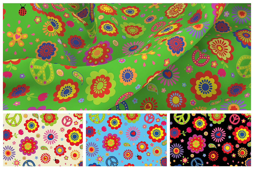 Baumwoll-Mundschutzstoff - Peace 