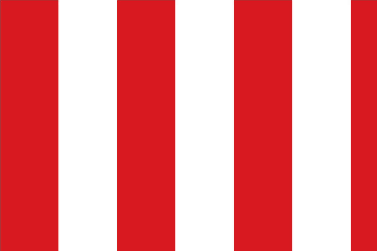 Segeltuch - wasserdicht - Blockstreifen 6cm Rot