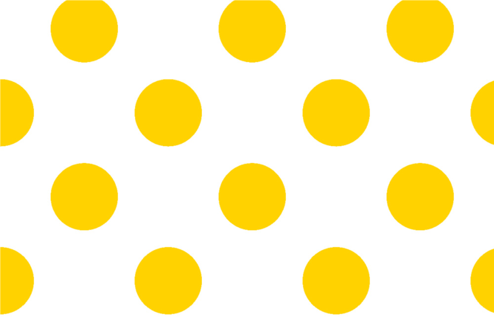 Blackout - Große Punkte Gelb/Weiß