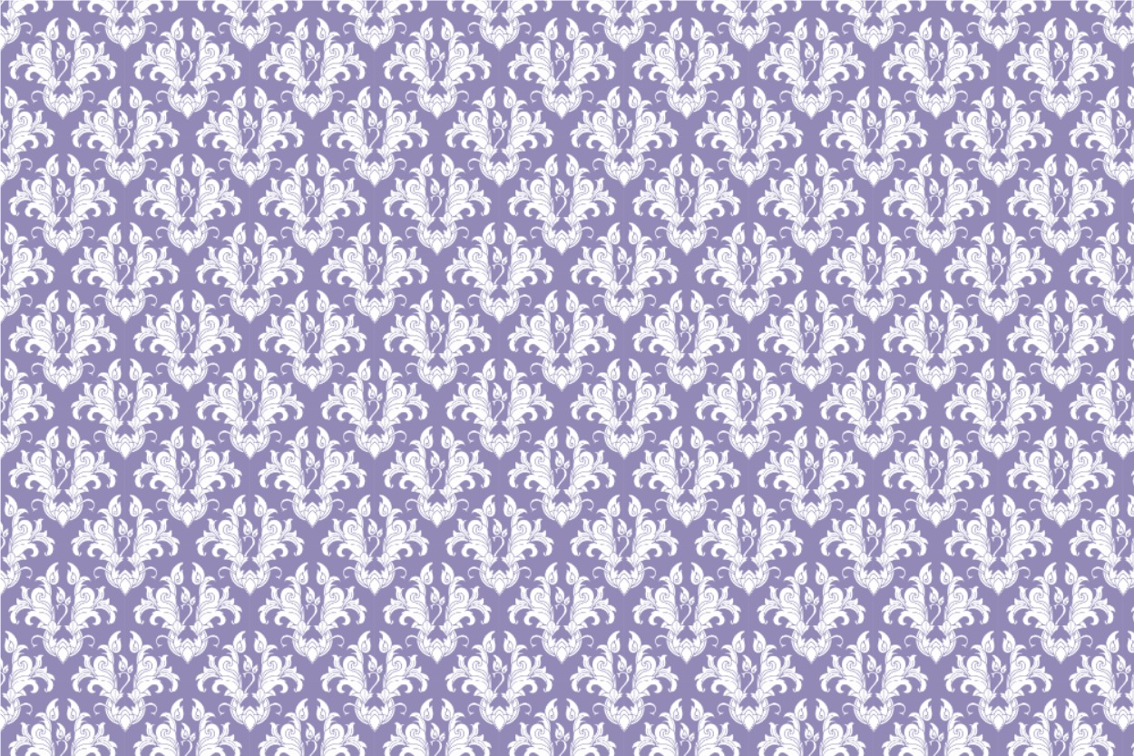 Dekostoff - Barock Henry IV Flieder/Weiß