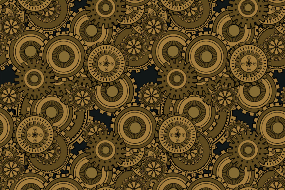 Steampunk-Pannesamt - Zahnrad Underground