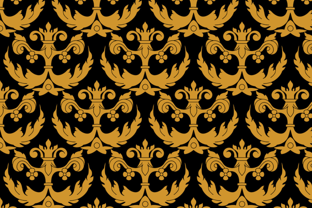 Blackout - Barock-Style 02 - Couleur Schwarz/Gold
