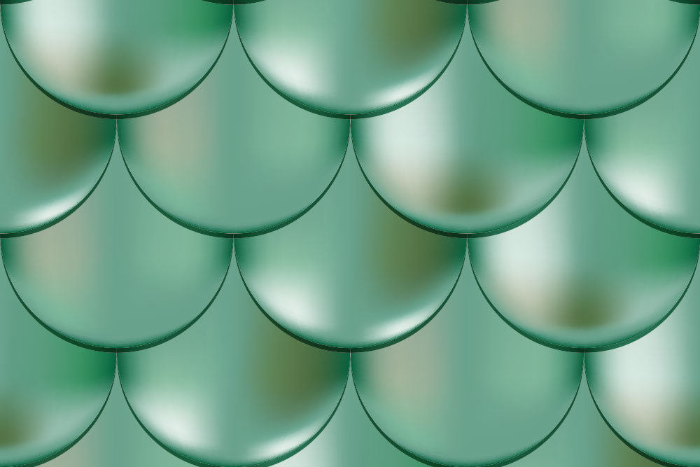 Pannesamt - Mermaid Skin Grün