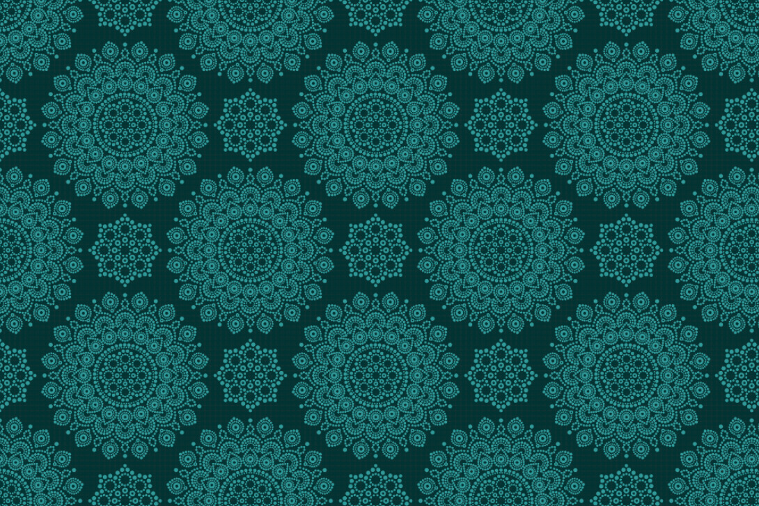 Blackout perm. schwer entflammbar - Orientalis Petrol/Türkis