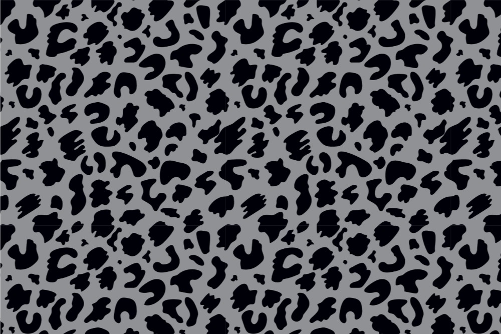 Pannesamt - Leopard Grau