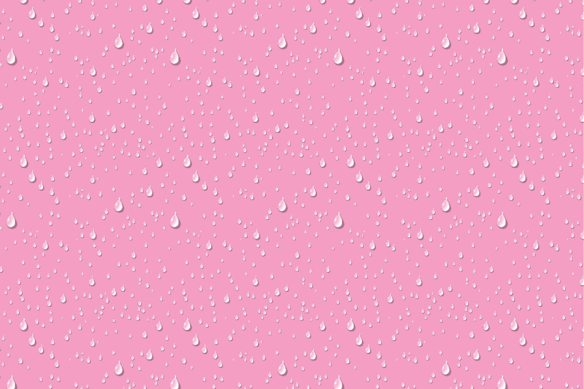 Dekostoff - Wassertropfen Rosa
