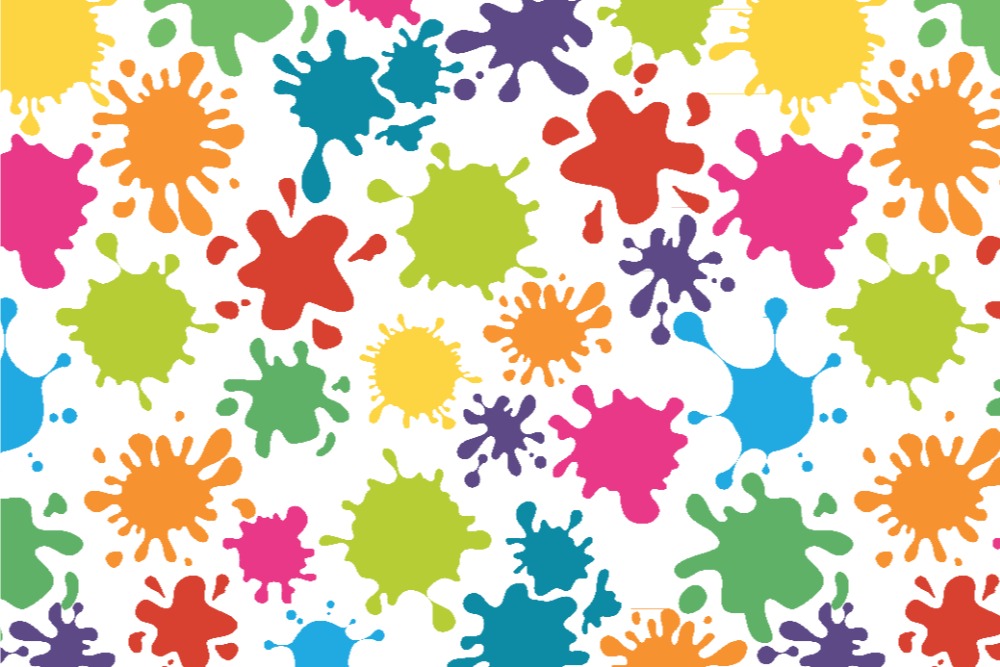 Outdoorstoff-Farbklekse Weiß