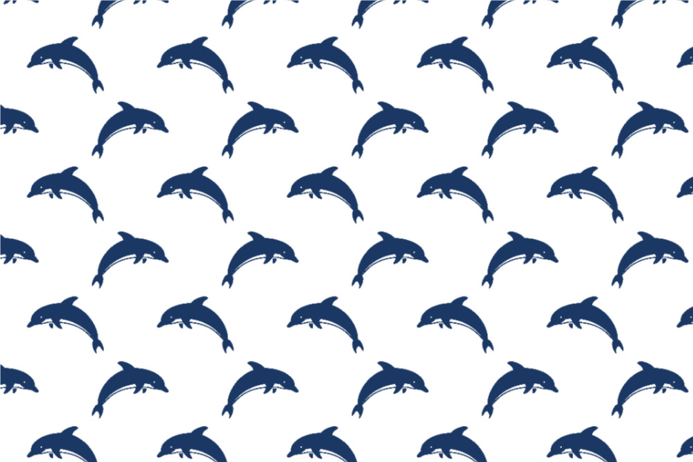 Outdoorstoff Marine-Welt - Delfine 