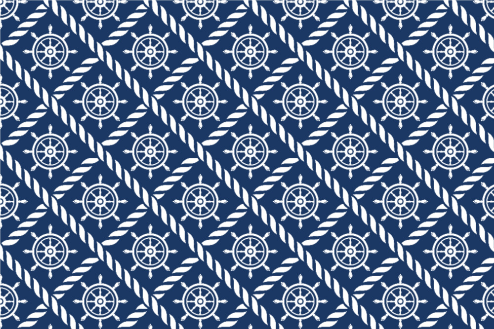 Outdoorstoff Marine-Welt - Steuerrad 