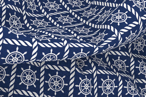 Wellness-Fleece - Marine-Welt Steuerrad/Seil 