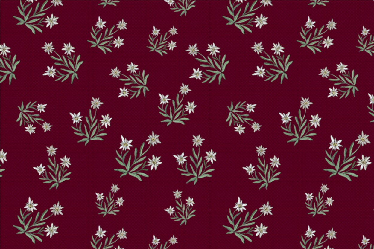 Blackout perm. schwer entflammbar - Berg-Edelweiß - Bordeaux - 2,0 Meter 