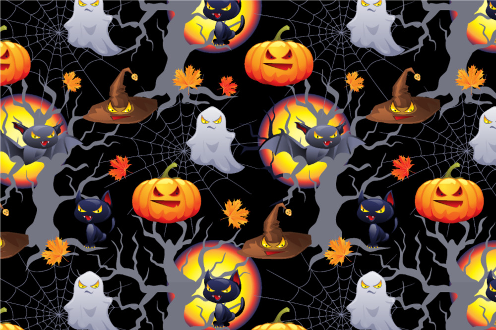 Pannesamt - It`s Halloween Schwarz