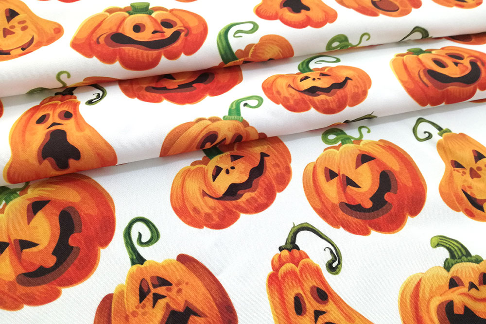 Universalstoff - Grinsende Kürbisse 