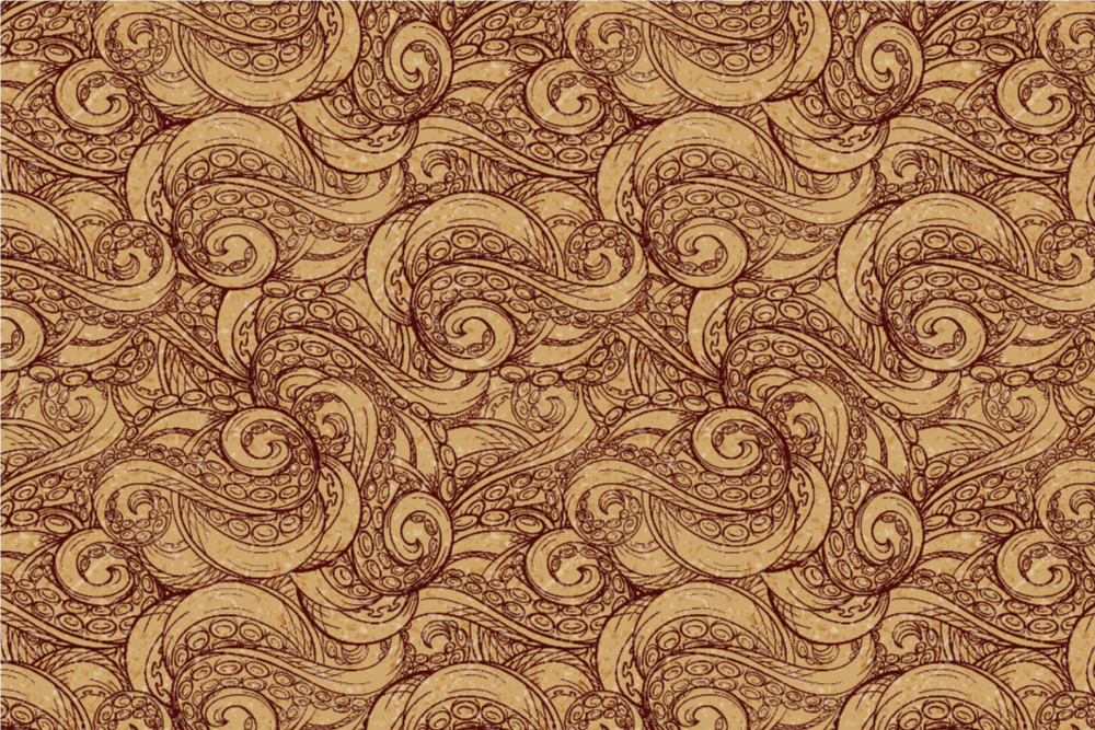 Steampunk-Dekostoff - Tentakel Underground