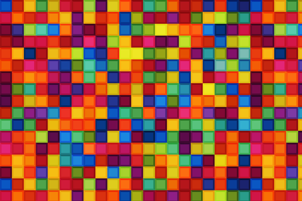 Pannesamt-Stoff - Crazy Cubes - 3,0 Meter 