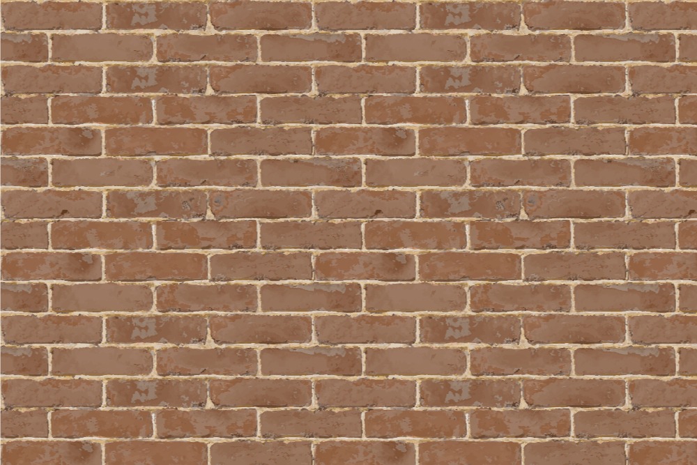 Trevira CS - Backsteinmauer Braun