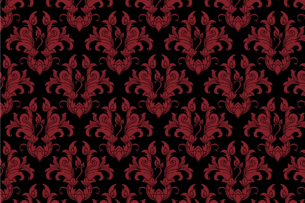 Blackout - Barock Henry II. - Bordeaux/Schwarz - 2,0 Meter 