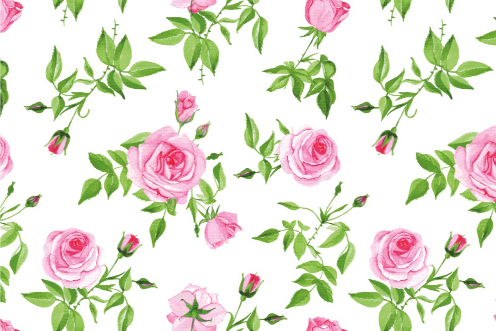 Voile Gardinenstoff - Wildrose 