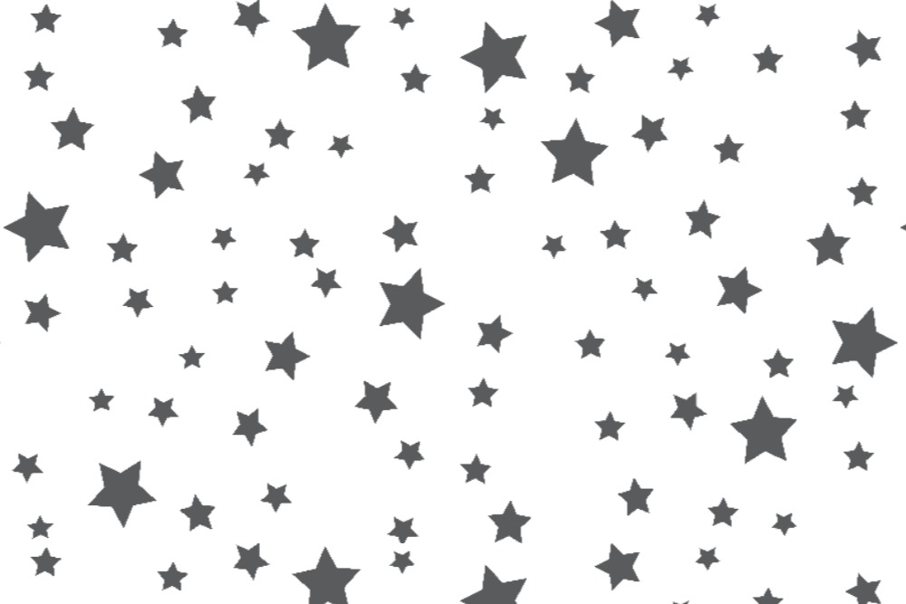 Blackout - Sterne Weiß/Dunkelgrau