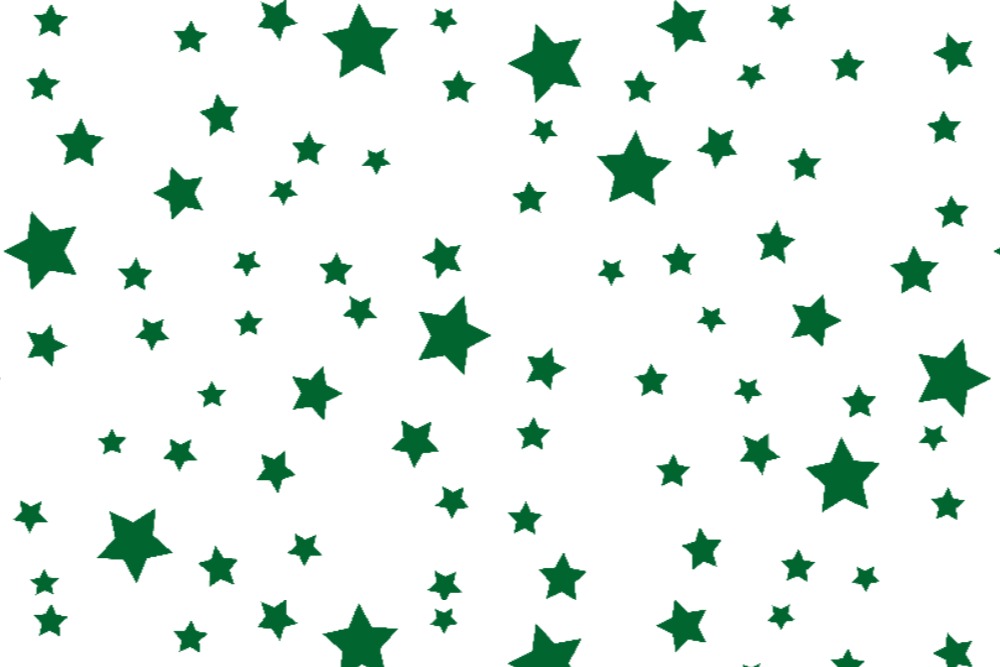 Blackout - Sterne Weiß/Grün