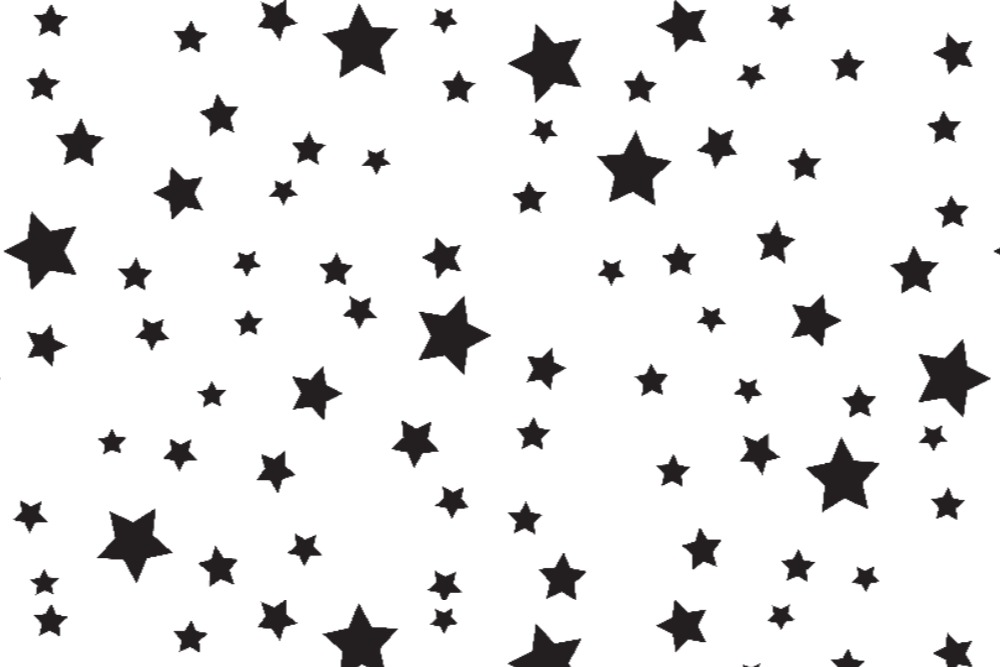 Blackout - Sterne Weiß/Schwarz