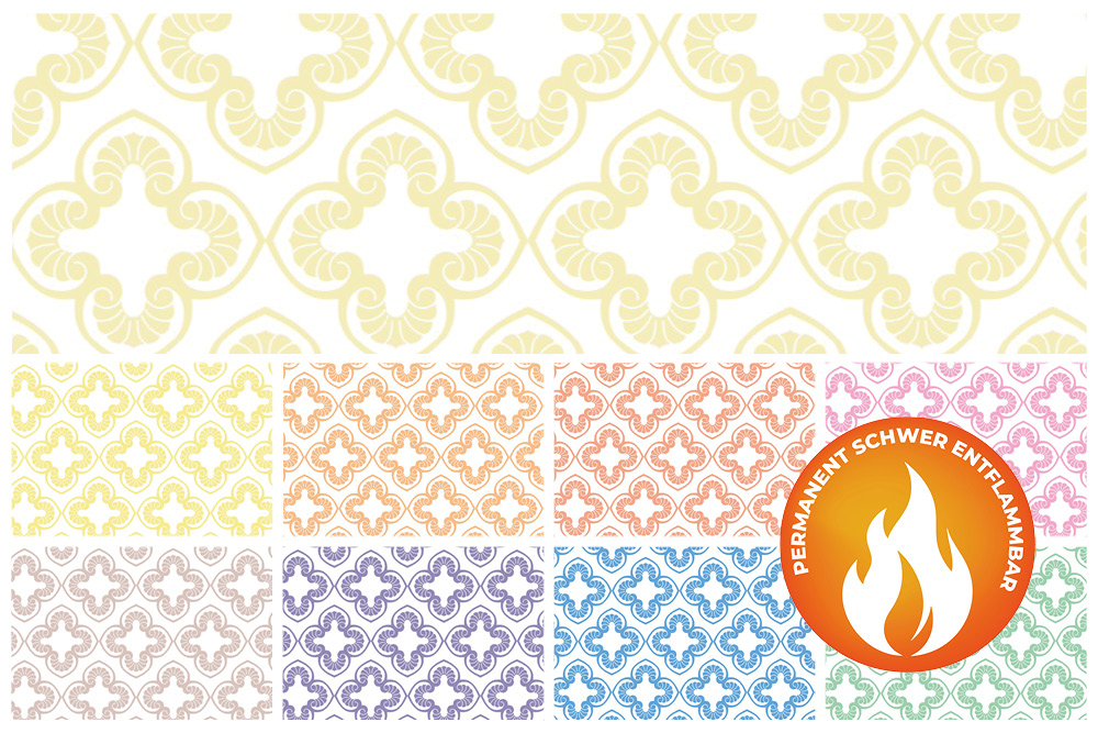 Blackout perm. schwer entflammbar - Barock-Garten II 