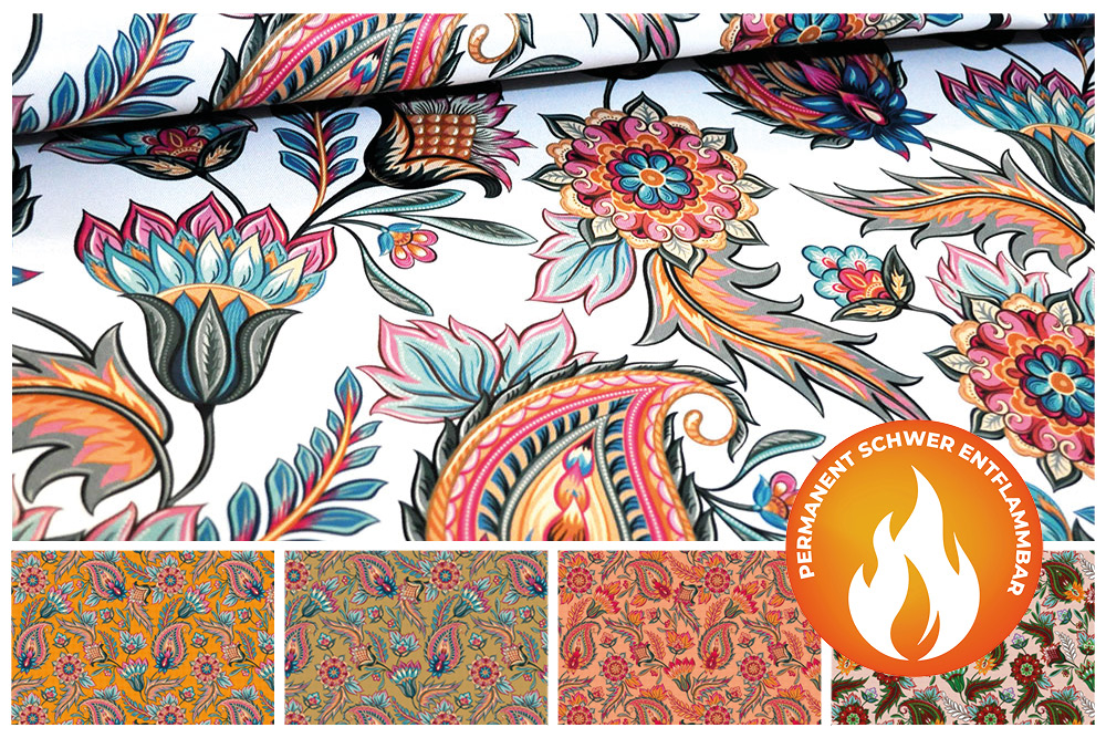 Blackout perm. schwer entflammbar - Exotic Paisley 