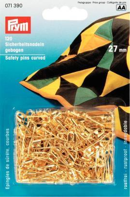 Sicherheitsnadeln gebogen - Gold - 27 mm 