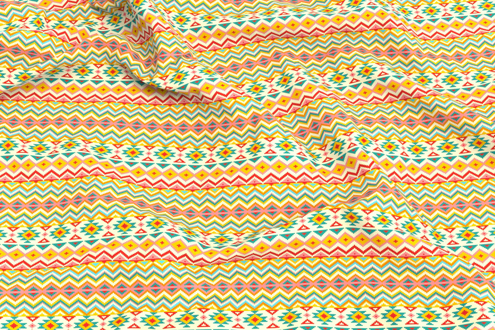 Frottee-Fleece - Indianer-Muster 3 