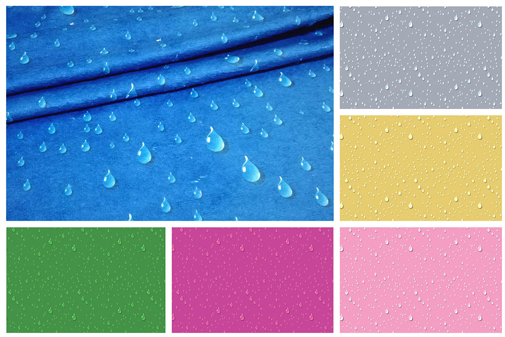 Frottee-Fleece - Wasserperlen 